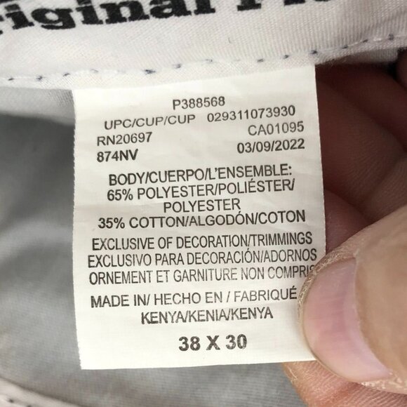 Dickies Mens 874 Original Fit Work Pants 38x30 Straight Relaxed Flat Front Navy - Picture 4 of 13